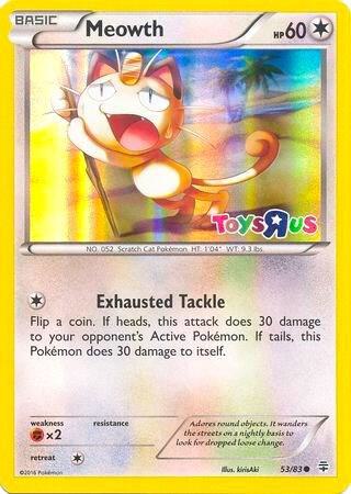 Meowth - 53/83 (Toys R Us Promo) - Miscellaneous Cards and Products - Holofoil - Near Mint (NM)