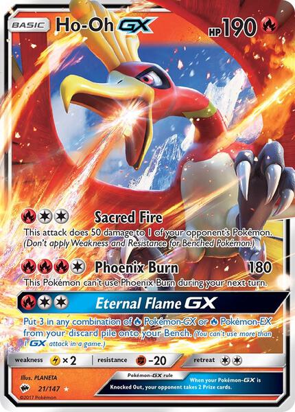Ho-Oh GX - SM Burning Shadows - Holofoil - Near Mint (NM)