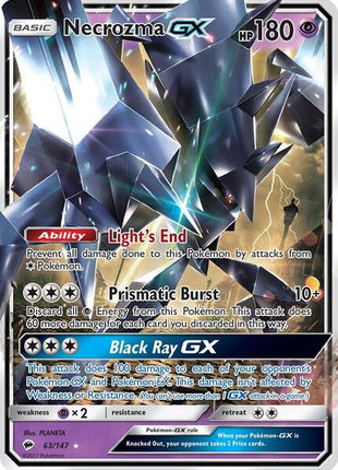 Necrozma GX - SM Burning Shadows - Holofoil - Near Mint (NM)