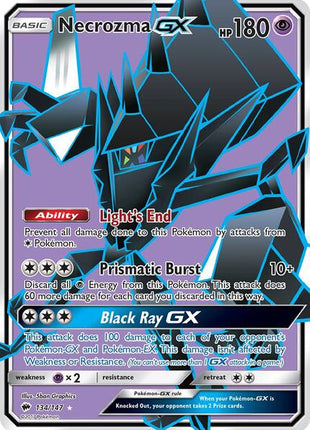 Necrozma GX (Full Art) - SM Burning Shadows - Holofoil - Moderately Played (MP)