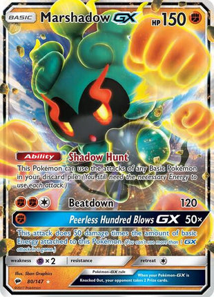 Marshadow GX - SM Burning Shadows - Holofoil - Near Mint (NM)