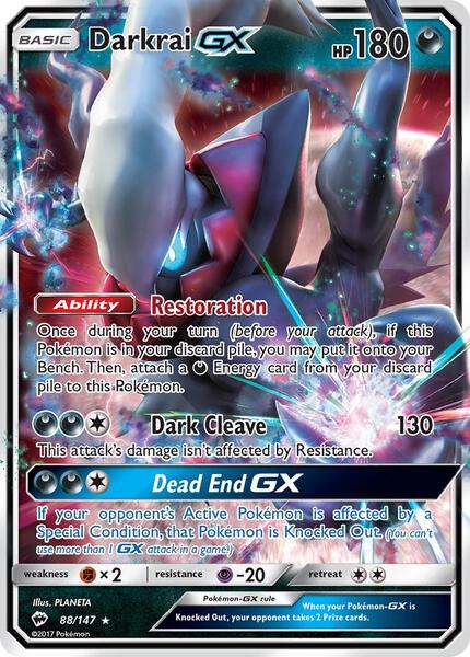 Darkrai GX - SM Burning Shadows - Holofoil - Near Mint (NM)