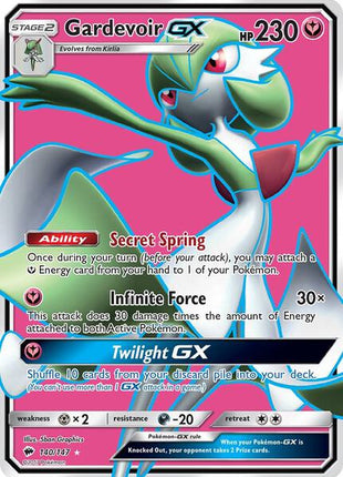 Gardevoir GX (Full Art) - SM Burning Shadows - Holofoil - Moderately Played (MP)