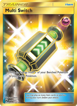 Multi Switch (Secret) - SM Burning Shadows - Holofoil - Moderately Played (MP)