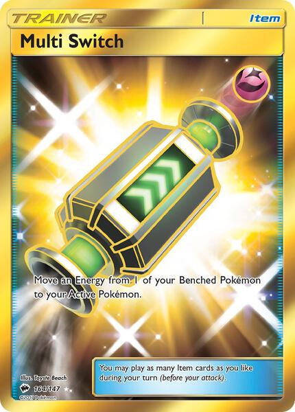 Multi Switch (Secret) - SM Burning Shadows - Holofoil - Moderately Played (MP)