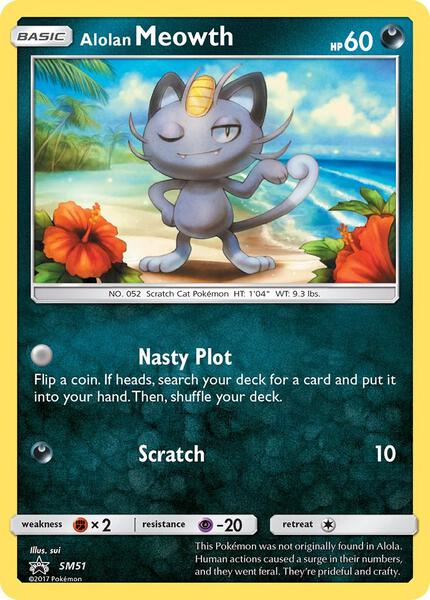 Alolan Meowth - SM51 - SM Promos - Holofoil - Lightly Played (LP)