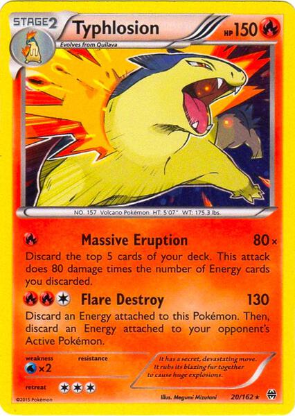 Typhlosion - 20/162 (Cosmos Holo) - Blister Exclusives - Holofoil - Damaged