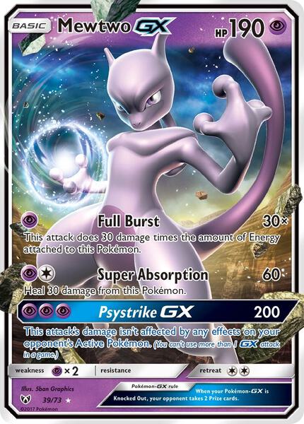 Mewtwo GX - Shining Legends - Holofoil - Lightly Played (LP)
