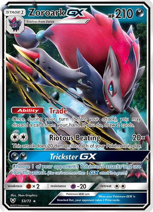 Zoroark GX - Shining Legends - Holofoil - Lightly Played (LP)