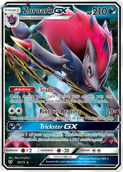 Zoroark GX - Shining Legends - Holofoil - Lightly Played (LP)