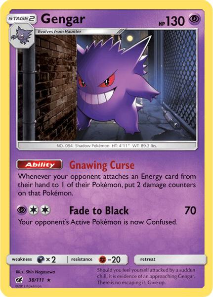 Gengar - SM Crimson Invasion - Holofoil - Lightly Played (LP)