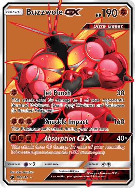 Buzzwole GX (Full Art) - SM Crimson Invasion - Holofoil - Near Mint (NM)