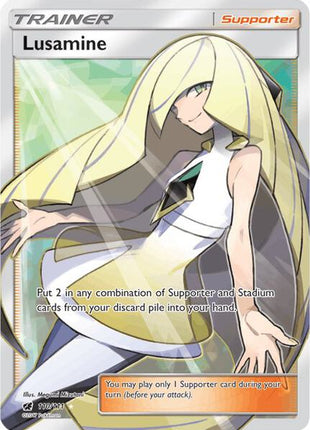 Lusamine (Full Art) - SM Crimson Invasion - Holofoil - Lightly Played (LP)
