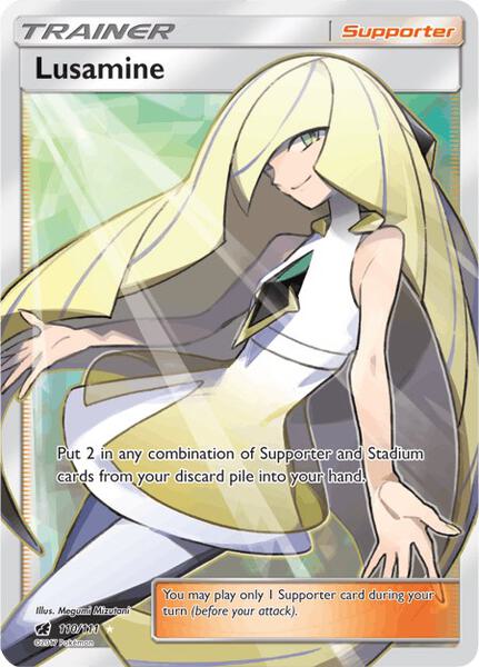 Lusamine (Full Art) - SM Crimson Invasion - Holofoil - Lightly Played (LP)
