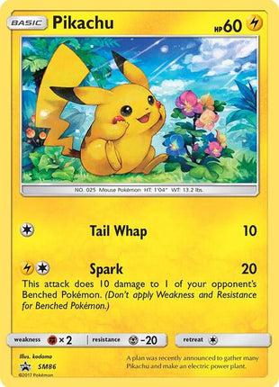 Pikachu - SM86 - SM Promos - Holofoil - Moderately Played (MP)
