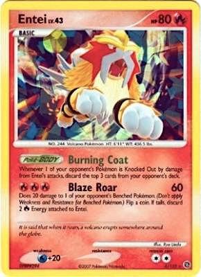 Entei - 4/132 (Cracked Ice Holo) - Miscellaneous Cards and Products - Holofoil - Heavily Played (HP)