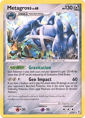 Metagross - 7/147 (Cracked Ice Holo) - Blister Exclusives - Holofoil - Damaged
