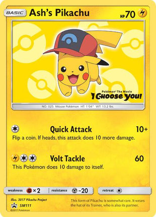 Ash's Pikachu - SM111 - SM Promos - Damaged