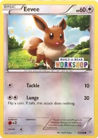 Eevee - 63/98 (Build-A-Bear Workshop Exclusive) - Miscellaneous Cards and Products - Lightly Played (LP)