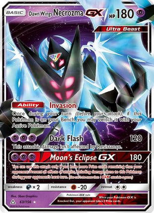 Dawn Wings Necrozma GX - SM Ultra Prism - Holofoil - Damaged
