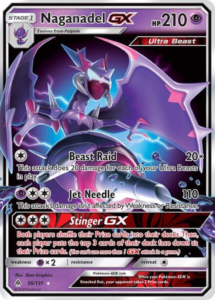 Naganadel GX - SM Forbidden Light - Holofoil - Lightly Played (LP)