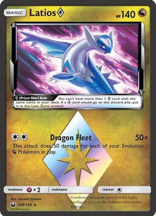 Latios Prism Star - SM Celestial Storm - Holofoil - Moderately Played (MP)