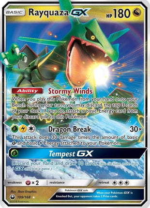 Rayquaza GX - SM Celestial Storm - Holofoil - Near Mint (NM)