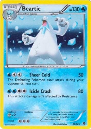 Beartic - 30/98 (Cracked Ice Holo) - Blister Exclusives - Holofoil - Near Mint (NM)