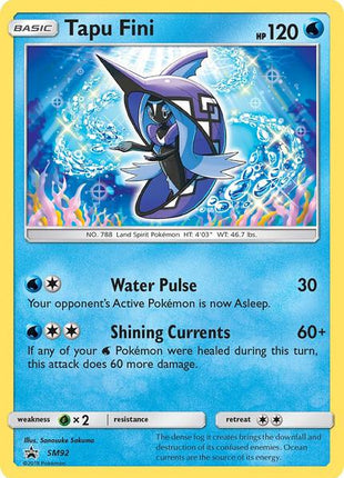 Tapu Fini - SM92 - SM Promos - Holofoil - Moderately Played (MP)