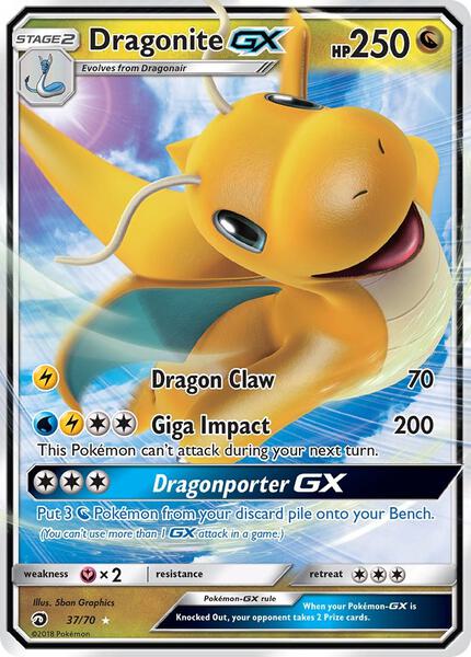 Dragonite GX - Dragon Majesty - Holofoil - Lightly Played (LP)