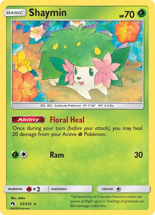 Shaymin - SM Lost Thunder - Holofoil - Near Mint (NM)