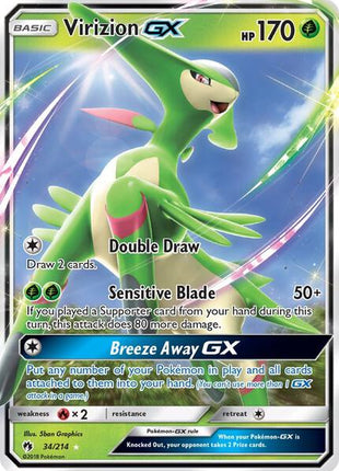 Virizion GX - SM Lost Thunder - Holofoil - Near Mint (NM)