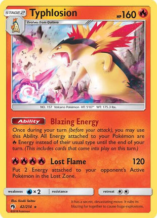 Typhlosion - SM Lost Thunder - Holofoil - Damaged