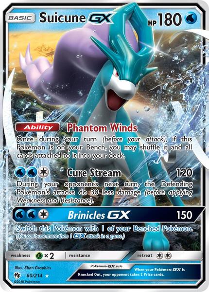Suicune GX - SM Lost Thunder - Holofoil - Near Mint (NM)