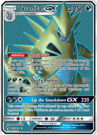 Tyranitar GX (Full Art) - SM Lost Thunder - Holofoil - Moderately Played (MP)