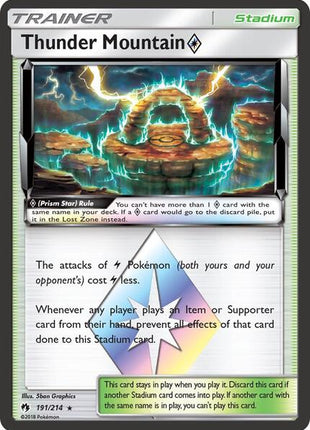 Thunder Mountain Prism Star - SM Lost Thunder - Holofoil - Near Mint (NM)