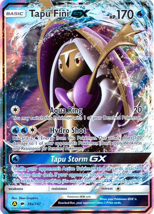 Tapu Fini GX - 39a/147 - Alternate Art Promos - Holofoil - Near Mint (NM)