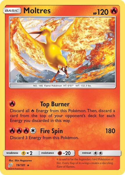 Moltres - SM Team Up - Reverse Holofoil - Lightly Played (LP)