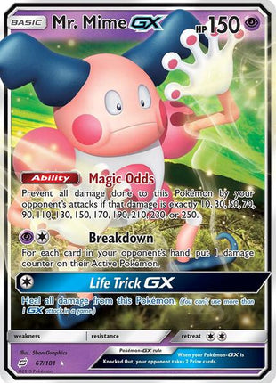 Mr. Mime GX - SM Team Up - Holofoil - Near Mint (NM)