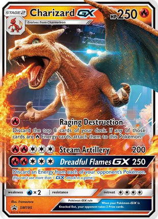 Charizard GX - SM195 - SM Promos - Holofoil - Moderately Played (MP)