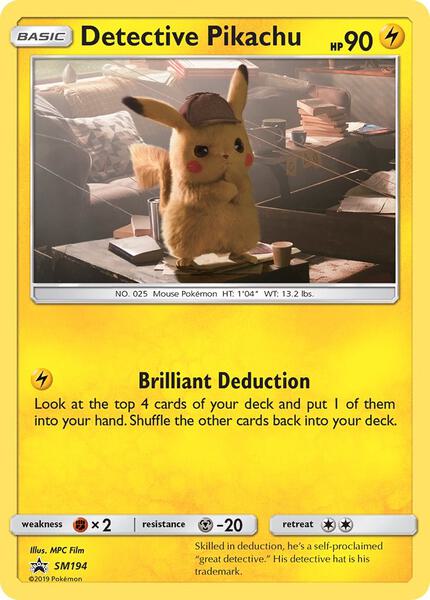 Detective Pikachu - SM194 - SM Promos - Holofoil - Lightly Played (LP)