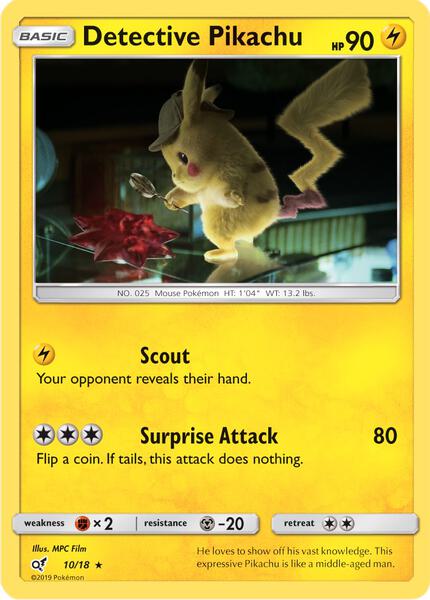 Detective Pikachu - Detective Pikachu - Holofoil - Near Mint (NM)