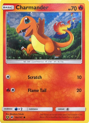 Charmander - 18a/147 - Alternate Art Promos - Holofoil - Heavily Played (HP)
