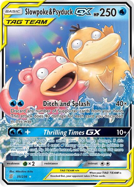 Slowpoke & Psyduck GX - SM Unified Minds - Holofoil - Lightly Played (LP)