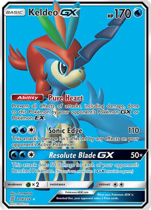 Keldeo GX (Full Art) - SM Unified Minds - Holofoil - Near Mint (NM)