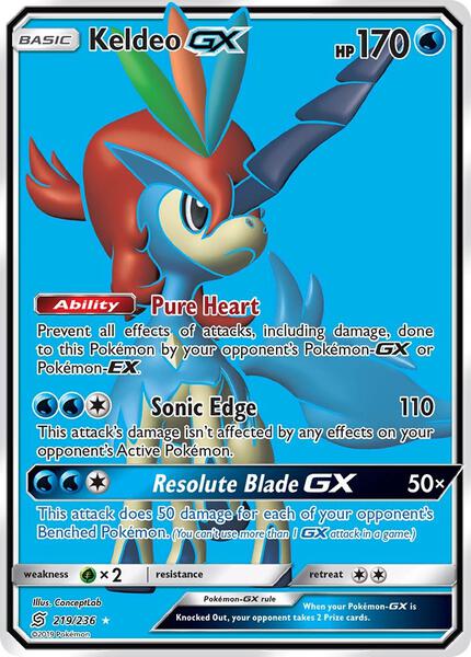 Keldeo GX (Full Art) - SM Unified Minds - Holofoil - Near Mint (NM)