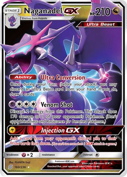 Naganadel GX - SM Unified Minds - Holofoil - Heavily Played (HP)