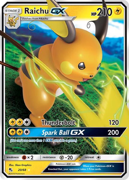 Raichu GX - Hidden Fates - Holofoil - Near Mint (NM)