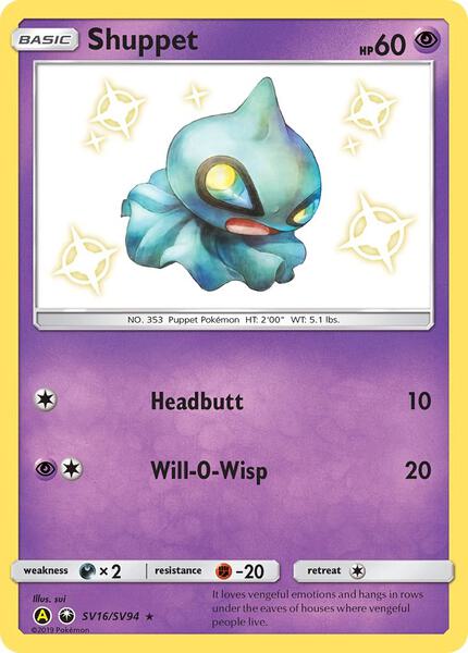 Shuppet - Hidden Fates Shiny Vault - Holofoil - Near Mint (NM)