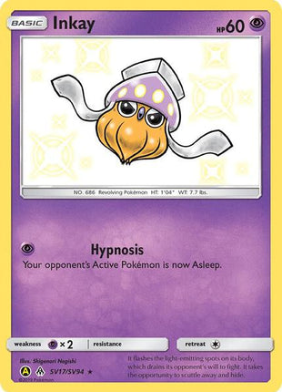 Inkay - Hidden Fates Shiny Vault - Holofoil - Near Mint (NM)